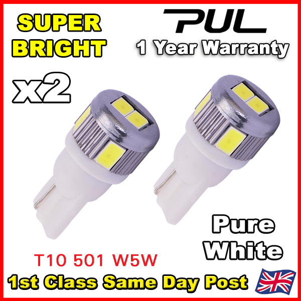 ERROR FREE CANBUS T10 501 W5W 6 LED 5630 SMD CREE side light bulbs PUR