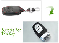 Genuine Leather Car Key Case Cover Key Fob Keyfobs for Audi A6 A8 Q7 TT