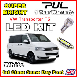 7x White LED SMD Canbus Interior Light Kit Lamp for VW T5 T5.1 T6 Transporter