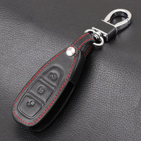 Leather Car Key Fob Case Remotes Cover for Ford Fiesta Focus Mondeo Kuga