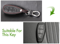 Leather Car Key Fob Case Remotes Cover for Ford Fiesta Focus Mondeo Kuga