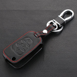 Leather Remote Key Fob Case Cover Holder For Kia K2 K5 Soul Sorento Sportage EB